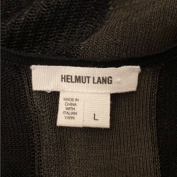 Helmut Lang Sheer Black Long Sleeve Top, L - Picture 9 of 9